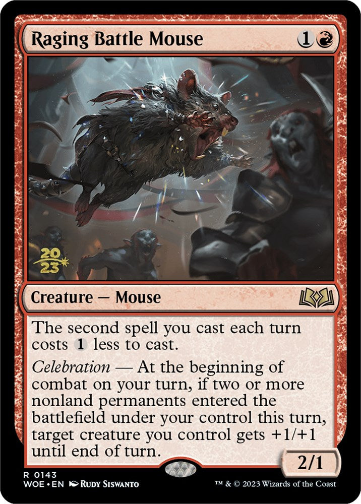 Raging Battle Mouse [Wilds of Eldraine Prerelease Promos] | Lots Moore NSW