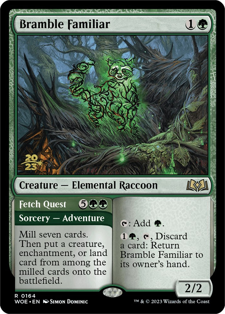 Bramble Familiar // Fetch Quest [Wilds of Eldraine Prerelease Promos] | Lots Moore NSW