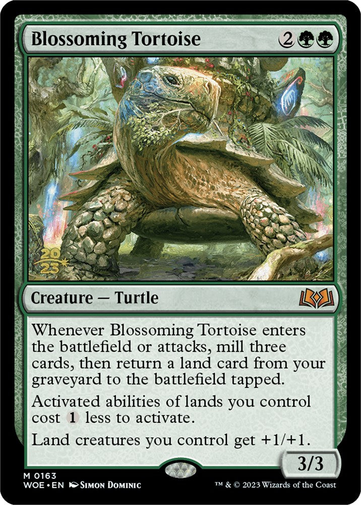 Blossoming Tortoise [Wilds of Eldraine Prerelease Promos] | Lots Moore NSW