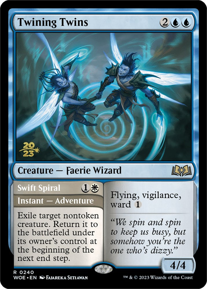 Twining Twins // Swift Spiral (Promo Pack) [Wilds of Eldraine Promos] | Lots Moore NSW