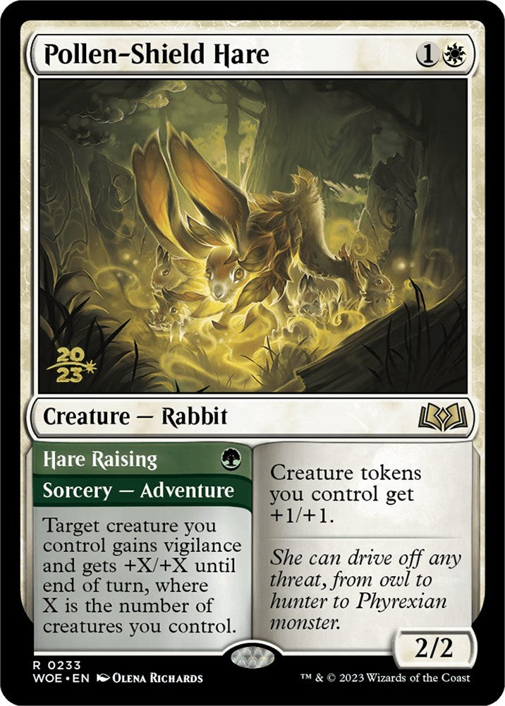 Pollen-Shield Hare // Hare Raising [Wilds of Eldraine Prerelease Promos] | Lots Moore NSW