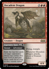 Decadent Dragon // Expensive Taste [Wilds of Eldraine Prerelease Promos] | Lots Moore NSW