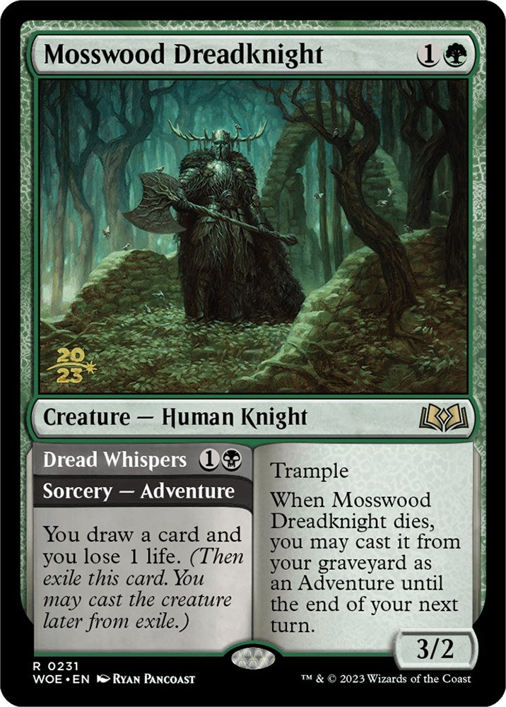 Mosswood Dreadknight // Dread Whispers (Promo Pack) [Wilds of Eldraine Promos] | Lots Moore NSW