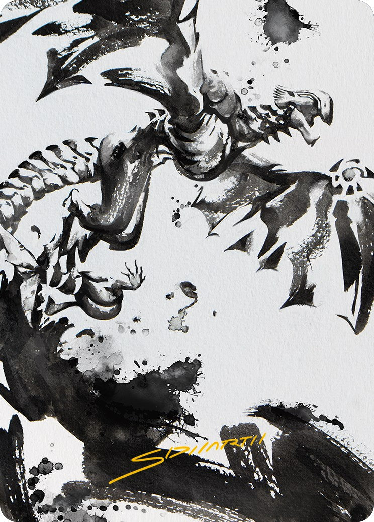 Quicksilver Fisher Art Card (Gold-Stamped Signature) [Phyrexia: All Will Be One Art Series] | Lots Moore NSW