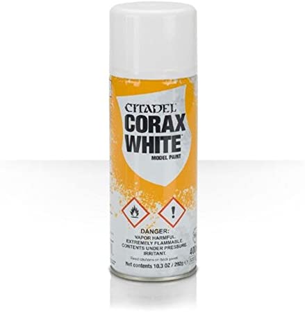 Corax White Spray 400ml Citadel Spray Paint. (NO POST ITEM) | Lots Moore NSW