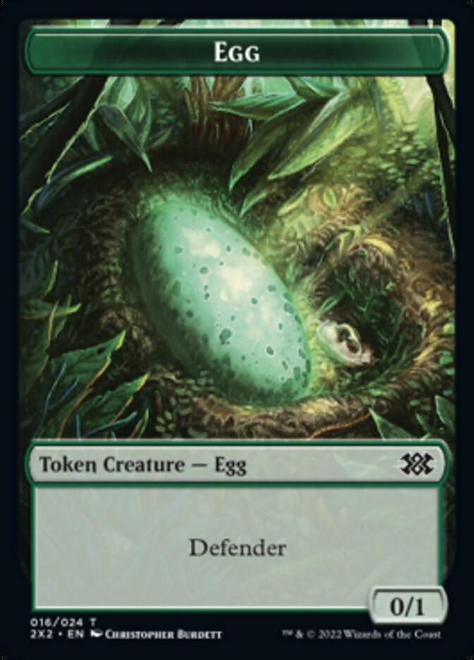 Egg // Aven Initiate Double-sided Token [Double Masters 2022 Tokens] | Lots Moore NSW