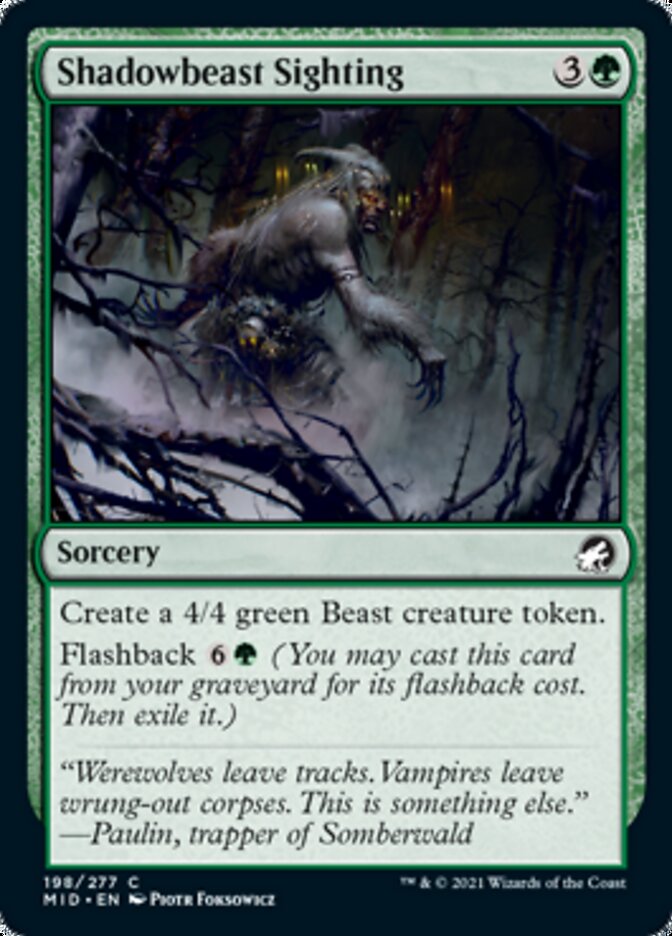 Shadowbeast Sighting [Innistrad: Midnight Hunt] | Lots Moore NSW