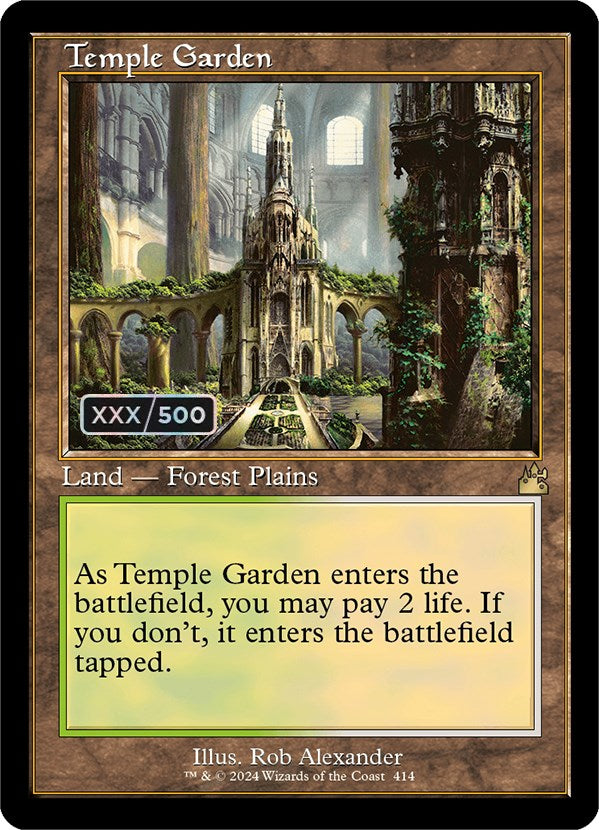 Temple Garden (Retro) (Serialized) [Ravnica Remastered] | Lots Moore NSW