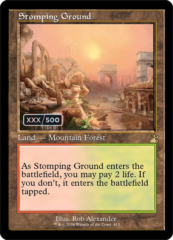 Stomping Ground (Retro) (Serialized) [Ravnica Remastered] | Lots Moore NSW