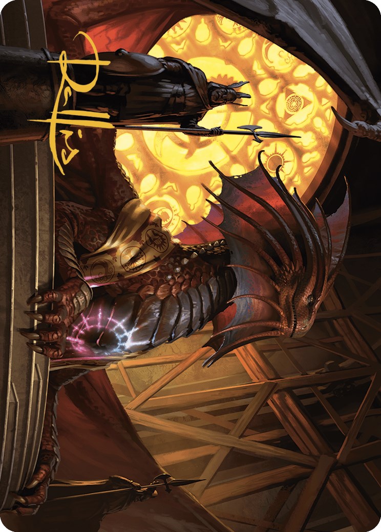 Niv-Mizzet, Guildpact Art Card (21/49) (Gold-Stamped Signature) [Murders at Karlov Manor Art Series] | Lots Moore NSW