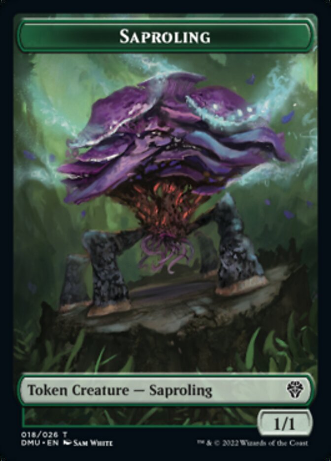 Saproling // Elemental Double-sided Token [Dominaria United Tokens] | Lots Moore NSW