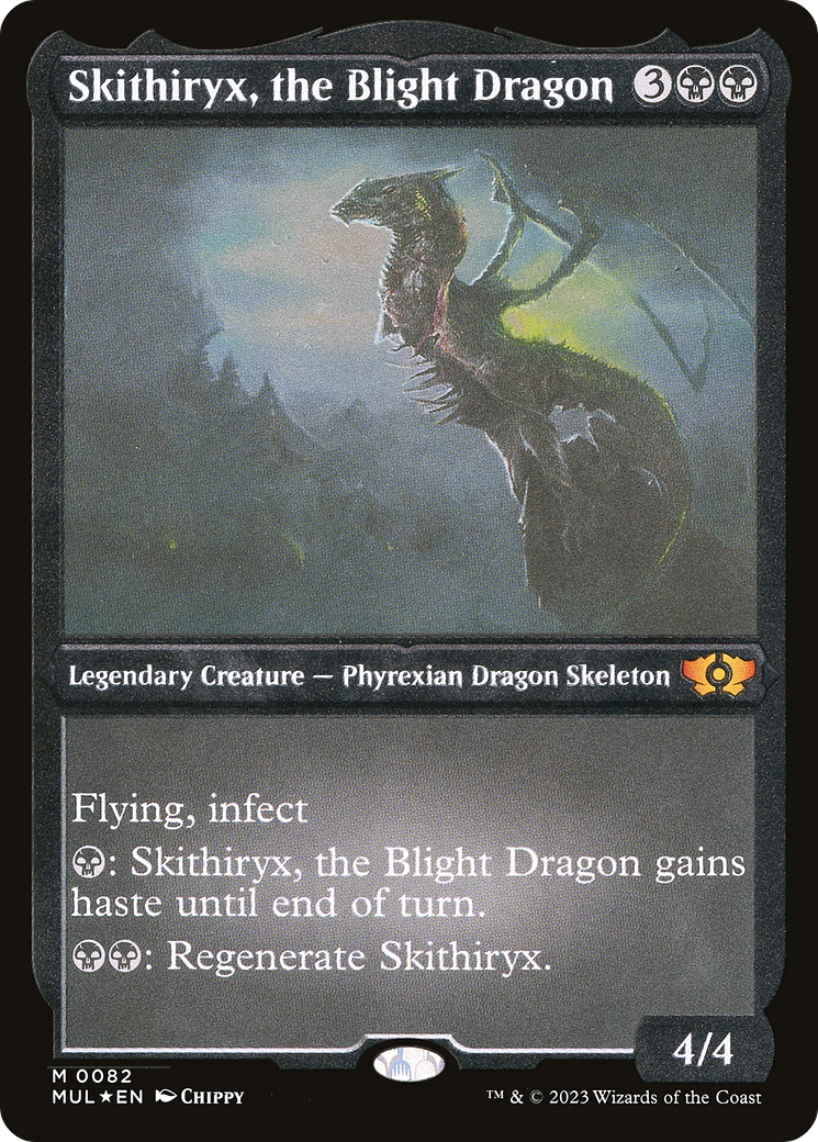 Skithiryx, the Blight Dragon (Foil Etched) [Multiverse Legends] | Lots Moore NSW