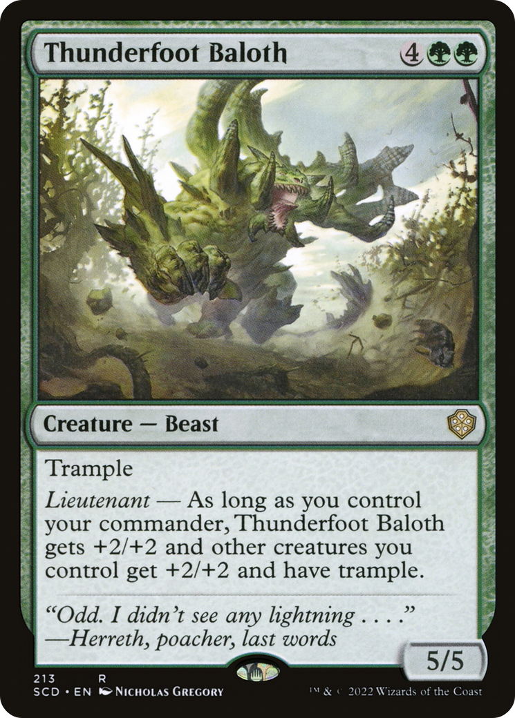 Thunderfoot Baloth [Starter Commander Decks] | Lots Moore NSW