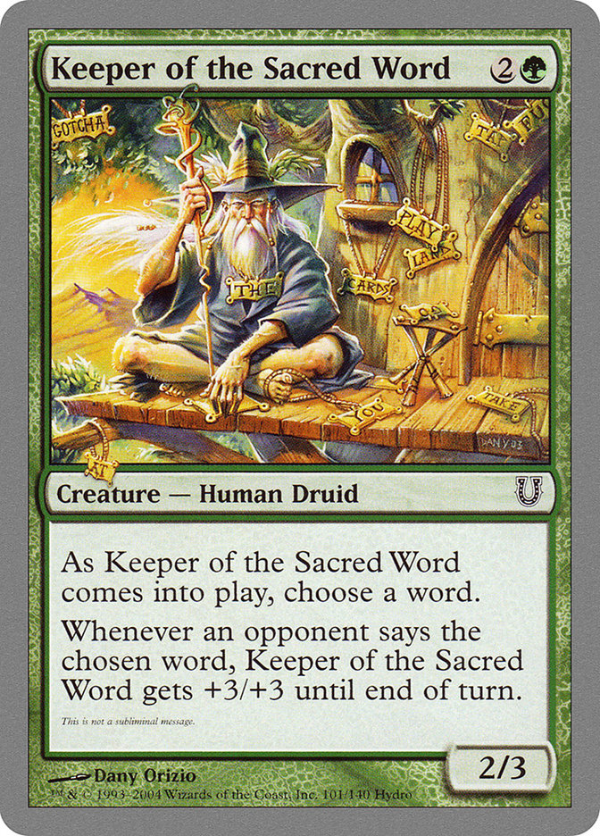 Keeper of the Sacred Word [Unhinged] | Lots Moore NSW