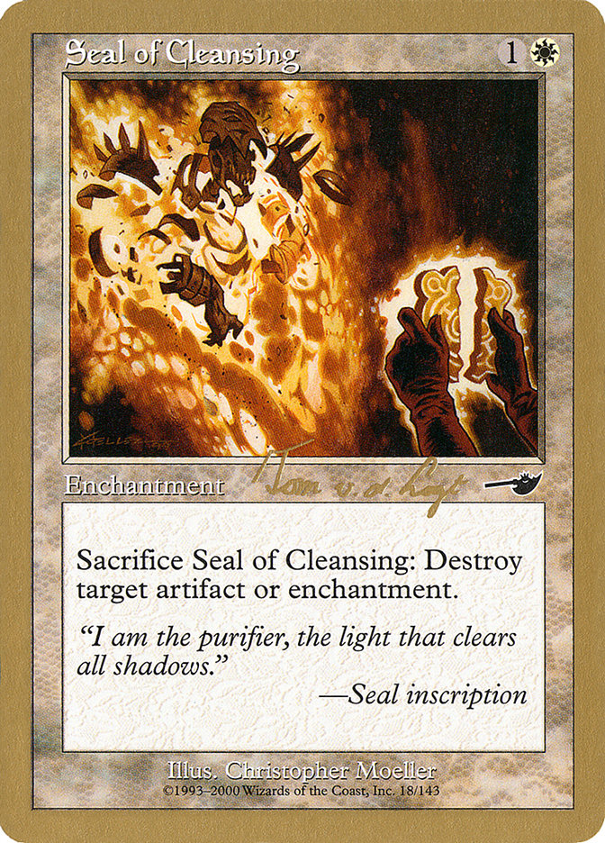 Seal of Cleansing (Tom van de Logt) [World Championship Decks 2000] | Lots Moore NSW