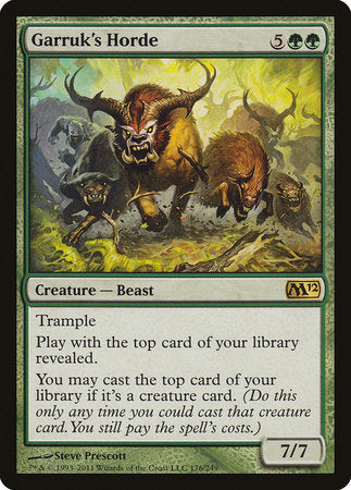 Garruk's Horde [Magic 2012] | Lots Moore NSW