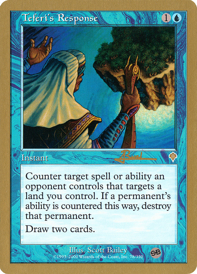 Teferi's Response (Antoine Ruel) (SB) [World Championship Decks 2001] | Lots Moore NSW