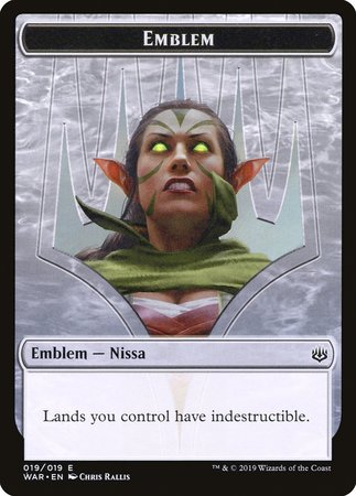 Emblem - Nissa, Who Shakes the World [War of the Spark Tokens] | Lots Moore NSW