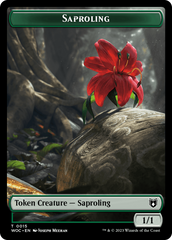 Faerie // Saproling Double-Sided Token [Wilds of Eldraine Commander Tokens] | Lots Moore NSW
