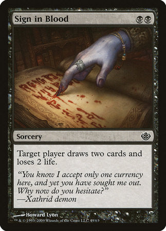Sign in Blood [Duel Decks: Garruk vs. Liliana] | Lots Moore NSW