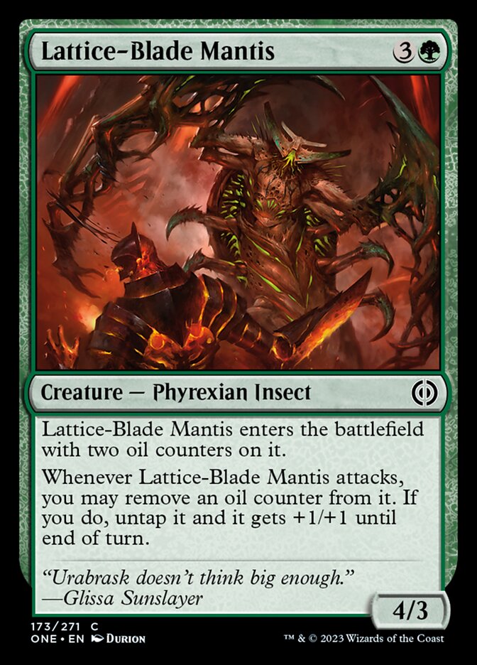 Lattice-Blade Mantis [Phyrexia: All Will Be One] | Lots Moore NSW