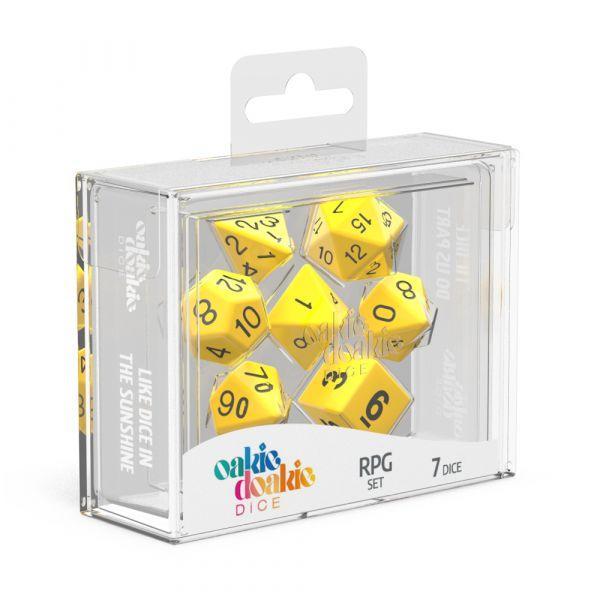 Yellow Solid RPG Dice set | Lots Moore NSW