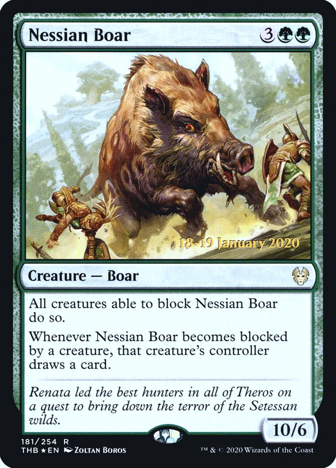 Nessian Boar [Theros Beyond Death Prerelease Promos] | Lots Moore NSW