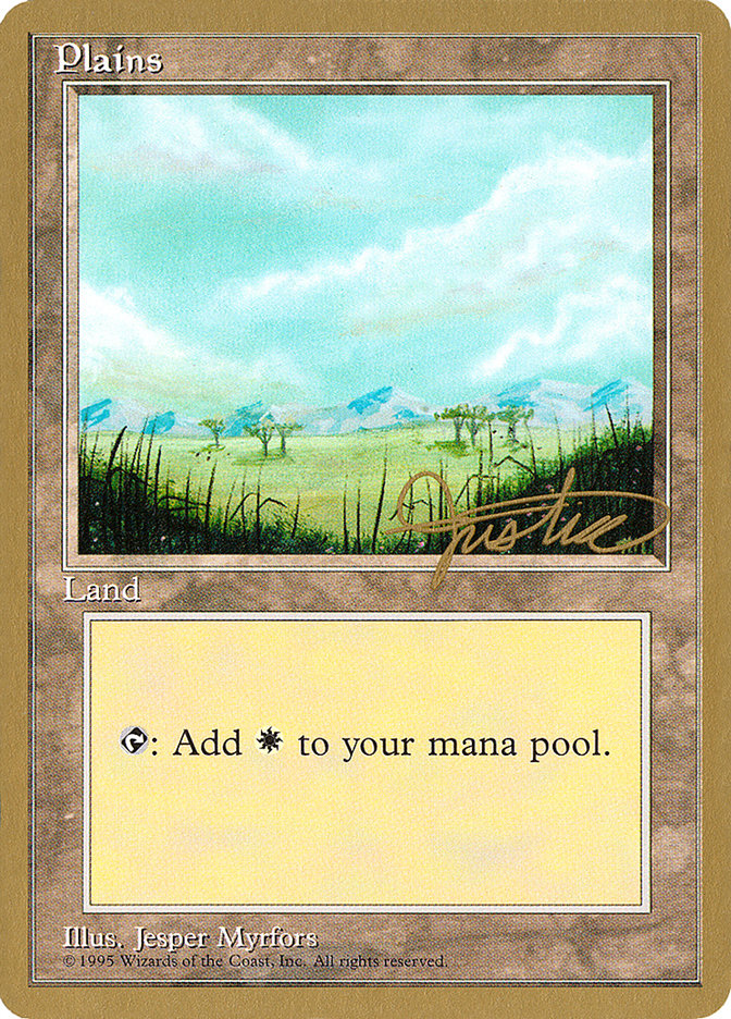 Plains (mj365) (Mark Justice) [Pro Tour Collector Set] | Lots Moore NSW