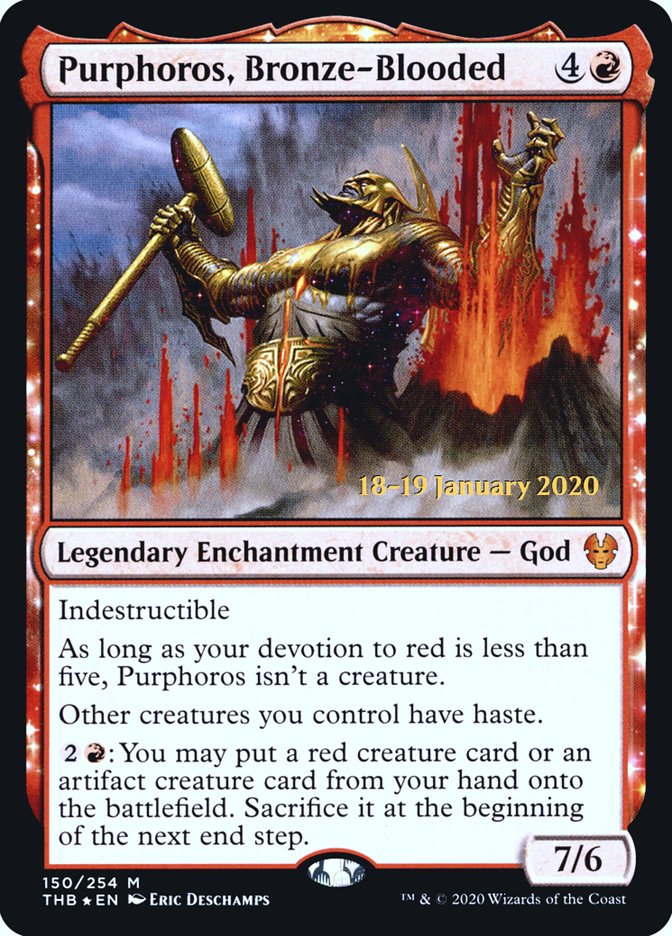 Purphoros, Bronze-Blooded [Theros Beyond Death Prerelease Promos] | Lots Moore NSW