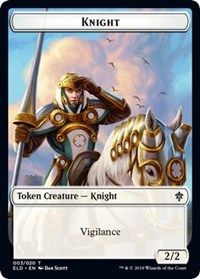 Knight // Food (17) Double-sided Token [Throne of Eldraine Tokens] | Lots Moore NSW