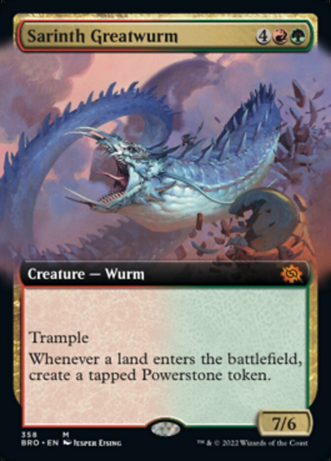 Sarinth Greatwurm (Extended Art) [The Brothers' War] | Lots Moore NSW