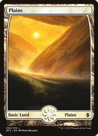 Plains (250) - Full Art [Battle for Zendikar] | Lots Moore NSW