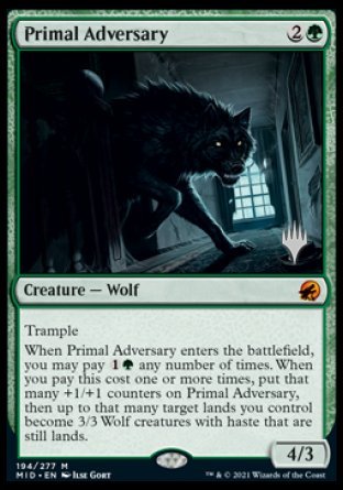 Primal Adversary (Promo Pack) [Innistrad: Midnight Hunt Promos] | Lots Moore NSW