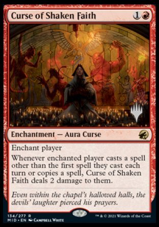 Curse of Shaken Faith (Promo Pack) [Innistrad: Midnight Hunt Promos] | Lots Moore NSW