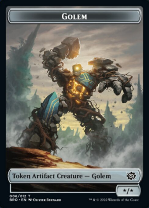 Powerstone // Golem Double-Sided Token [The Brothers' War Tokens] | Lots Moore NSW