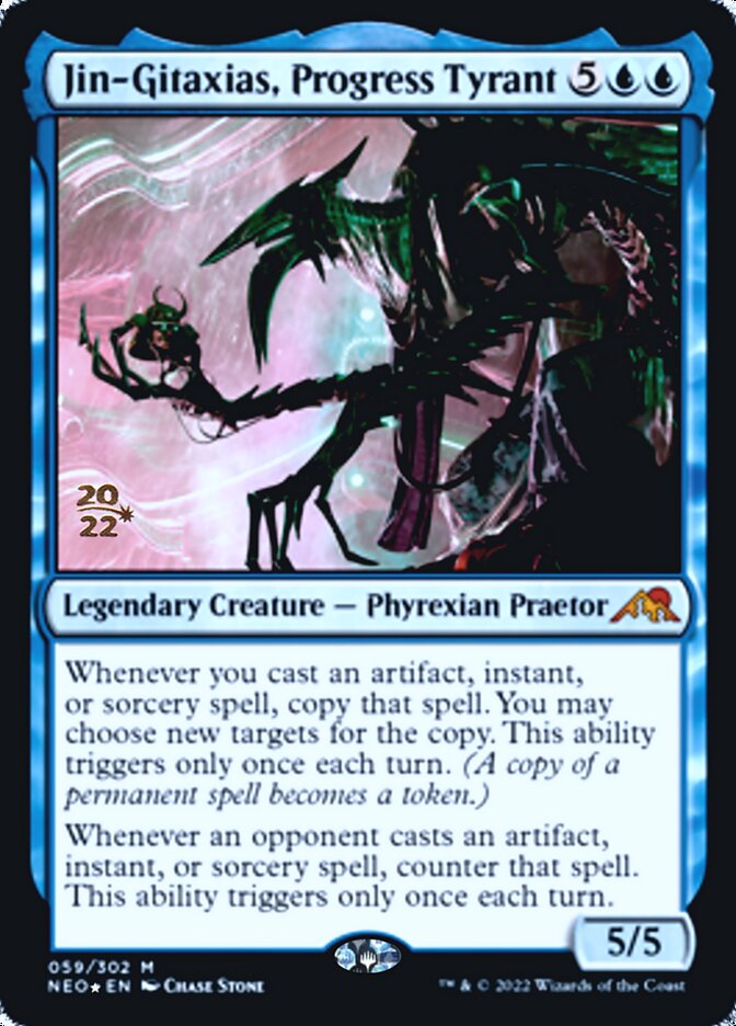 Jin-Gitaxias, Progress Tyrant [Kamigawa: Neon Dynasty Prerelease Promos] | Lots Moore NSW