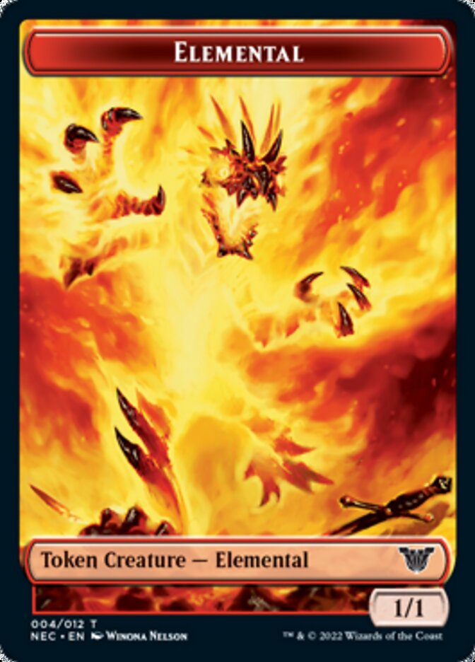 Elemental // Spirit (009) Double-sided Token [Kamigawa: Neon Dynasty Commander Tokens] | Lots Moore NSW