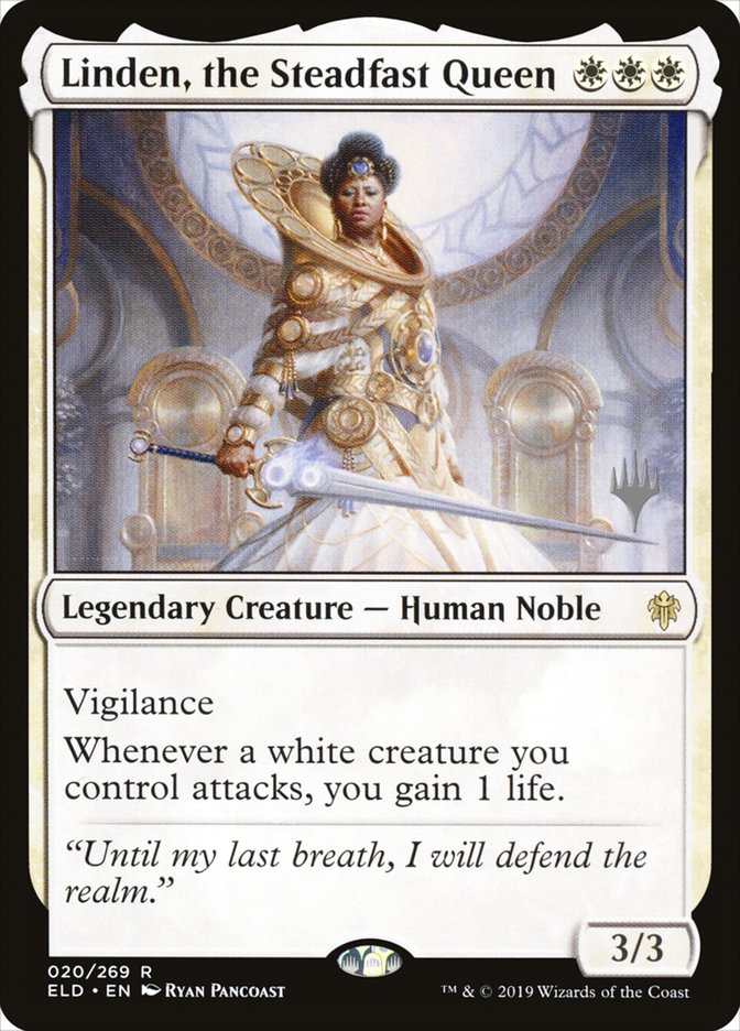 Linden, the Steadfast Queen (Promo Pack) [Throne of Eldraine Promos] | Lots Moore NSW