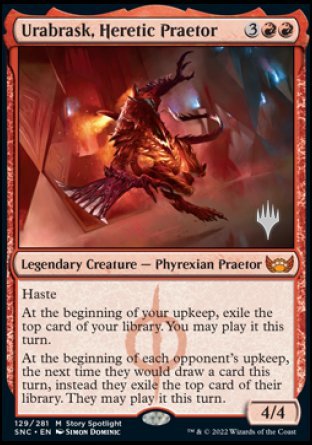 Urabrask, Heretic Praetor (Promo Pack) [Streets of New Capenna Promos] | Lots Moore NSW