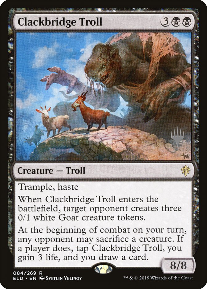 Clackbridge Troll (Promo Pack) [Throne of Eldraine Promos] | Lots Moore NSW