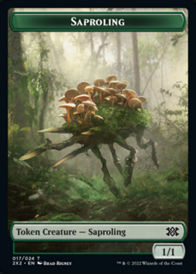 Saproling // Spirit Double-sided Token [Double Masters 2022 Tokens] | Lots Moore NSW