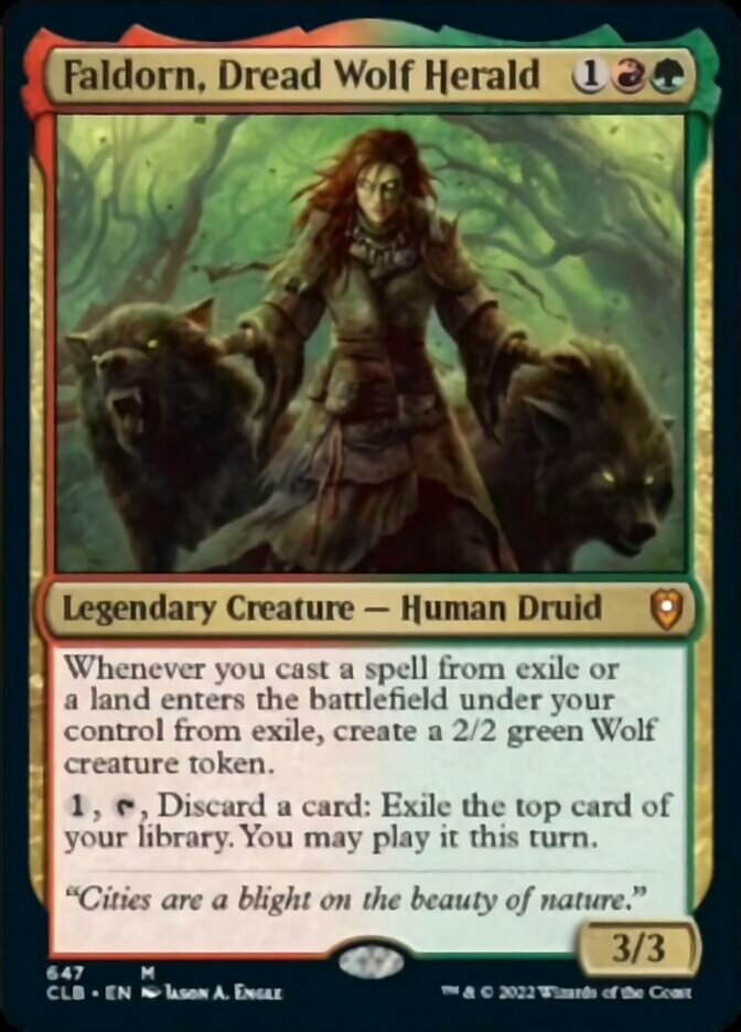 Faldorn, Dread Wolf Herald [Commander Legends: Battle for Baldur's Gate] | Lots Moore NSW