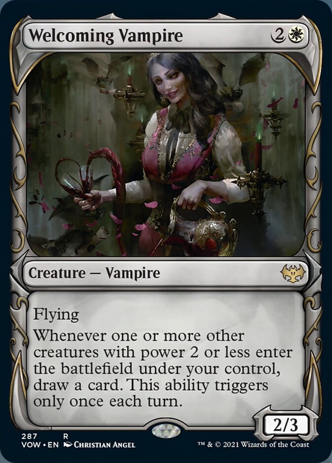 Welcoming Vampire (Showcase Fang Frame) [Innistrad: Crimson Vow] | Lots Moore NSW