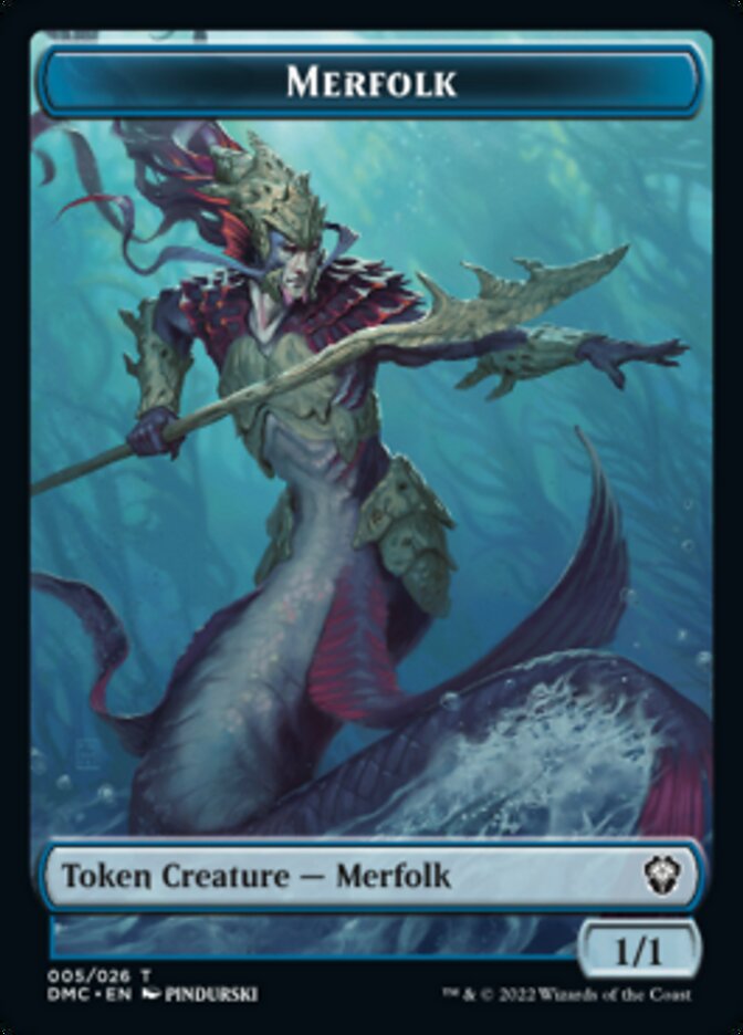 Saproling // Merfolk Double-sided Token [Dominaria United Tokens] | Lots Moore NSW