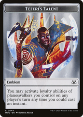 First Mate Ragavan // Teferi's Talent Emblem Double-Sided Token [March of the Machine Commander Tokens] | Lots Moore NSW