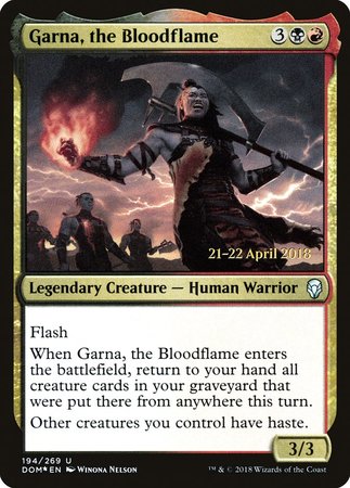 Garna, the Bloodflame [Dominaria Promos] | Lots Moore NSW