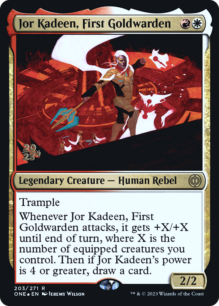 Jor Kadeen, First Goldwarden [Phyrexia: All Will Be One Prerelease Promos] | Lots Moore NSW