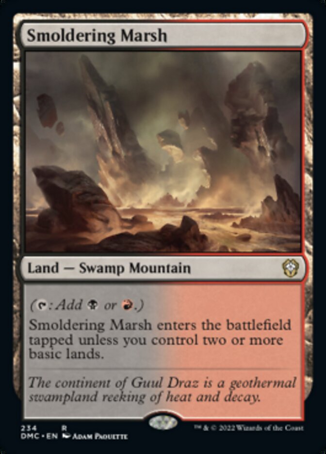 Smoldering Marsh [Dominaria United Commander] | Lots Moore NSW