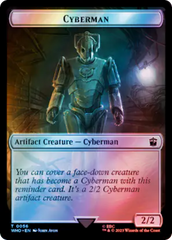 Warrior // Cyberman Double-Sided Token (Surge Foil) [Doctor Who Tokens] | Lots Moore NSW