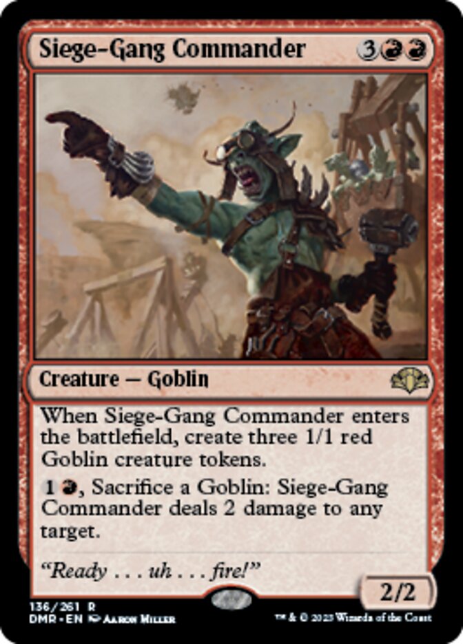 Siege-Gang Commander [Dominaria Remastered] | Lots Moore NSW